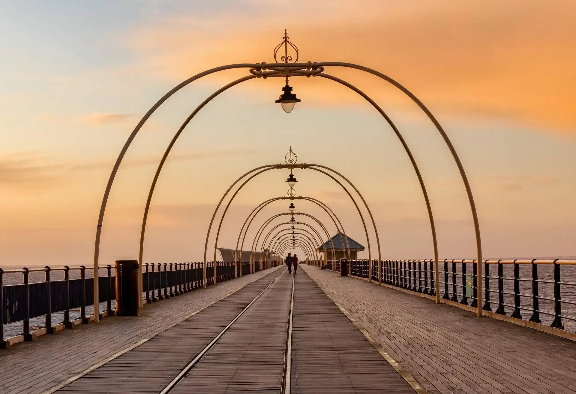 Southport Pier, Merseyside, UK.